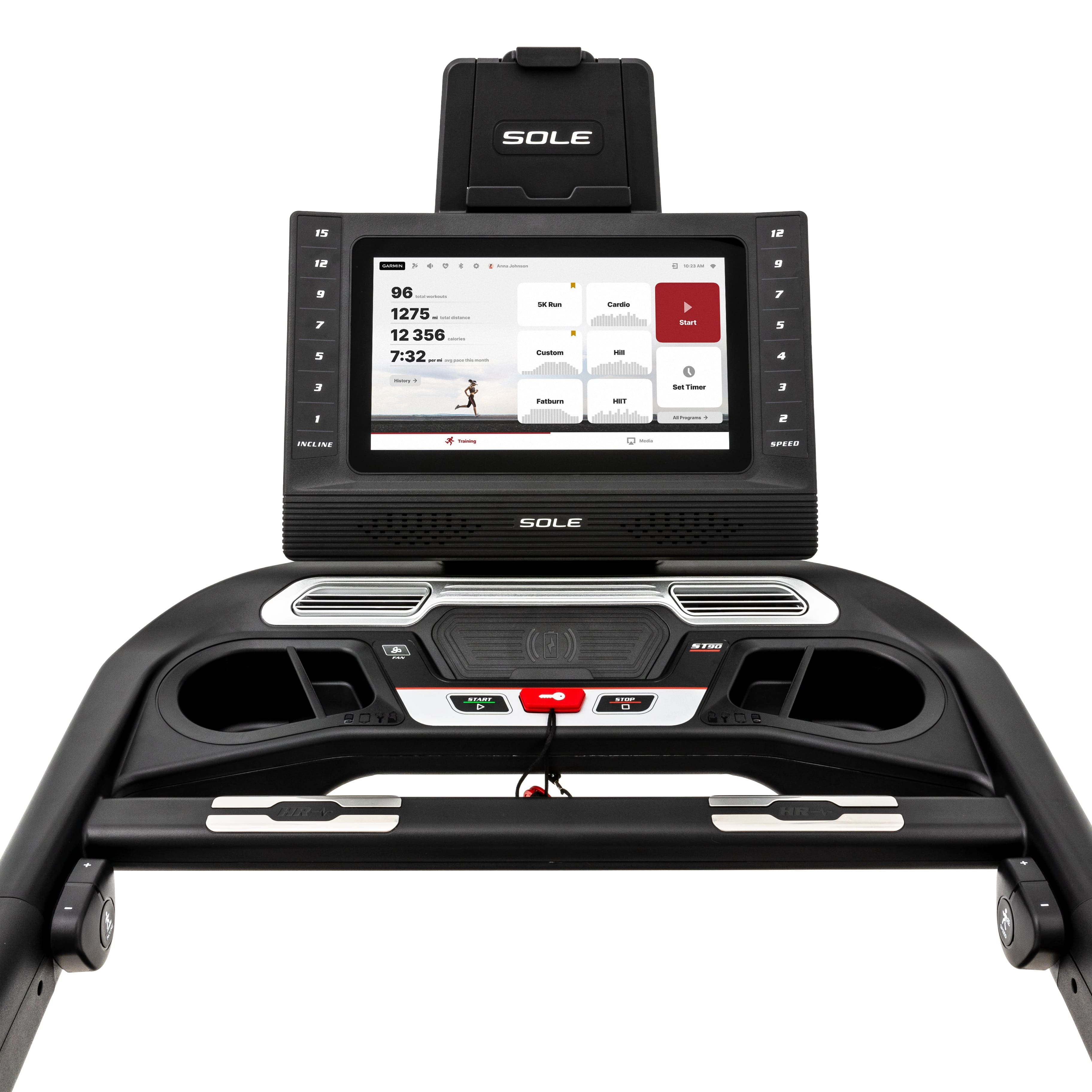 Sole Fitness ST90 Slat Belt Treadmill with 15.6" Interactive Screen
