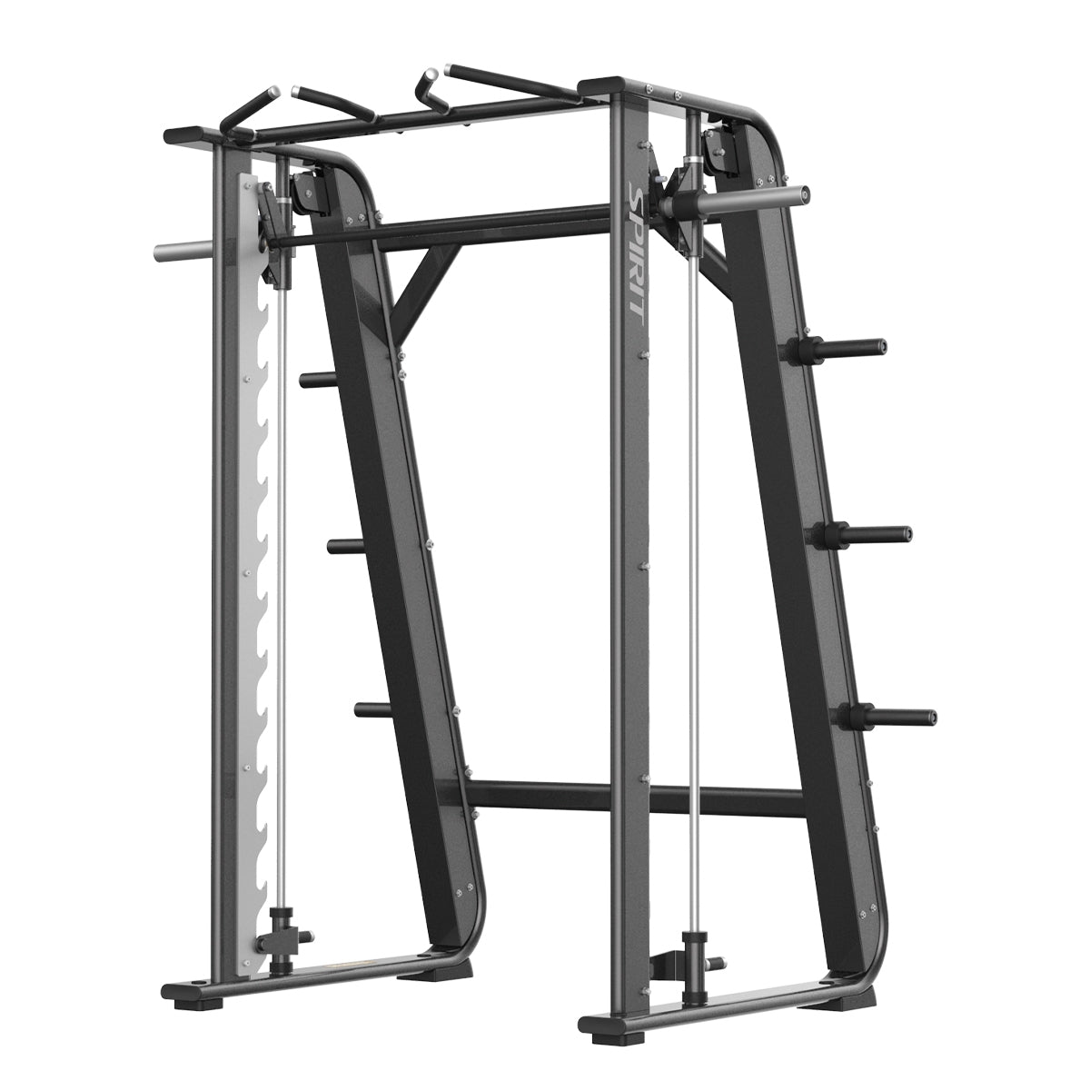 Spirit Fitness Heavy-Duty Smith Machine | Adjustable Safety Stops & Smooth Rail System
