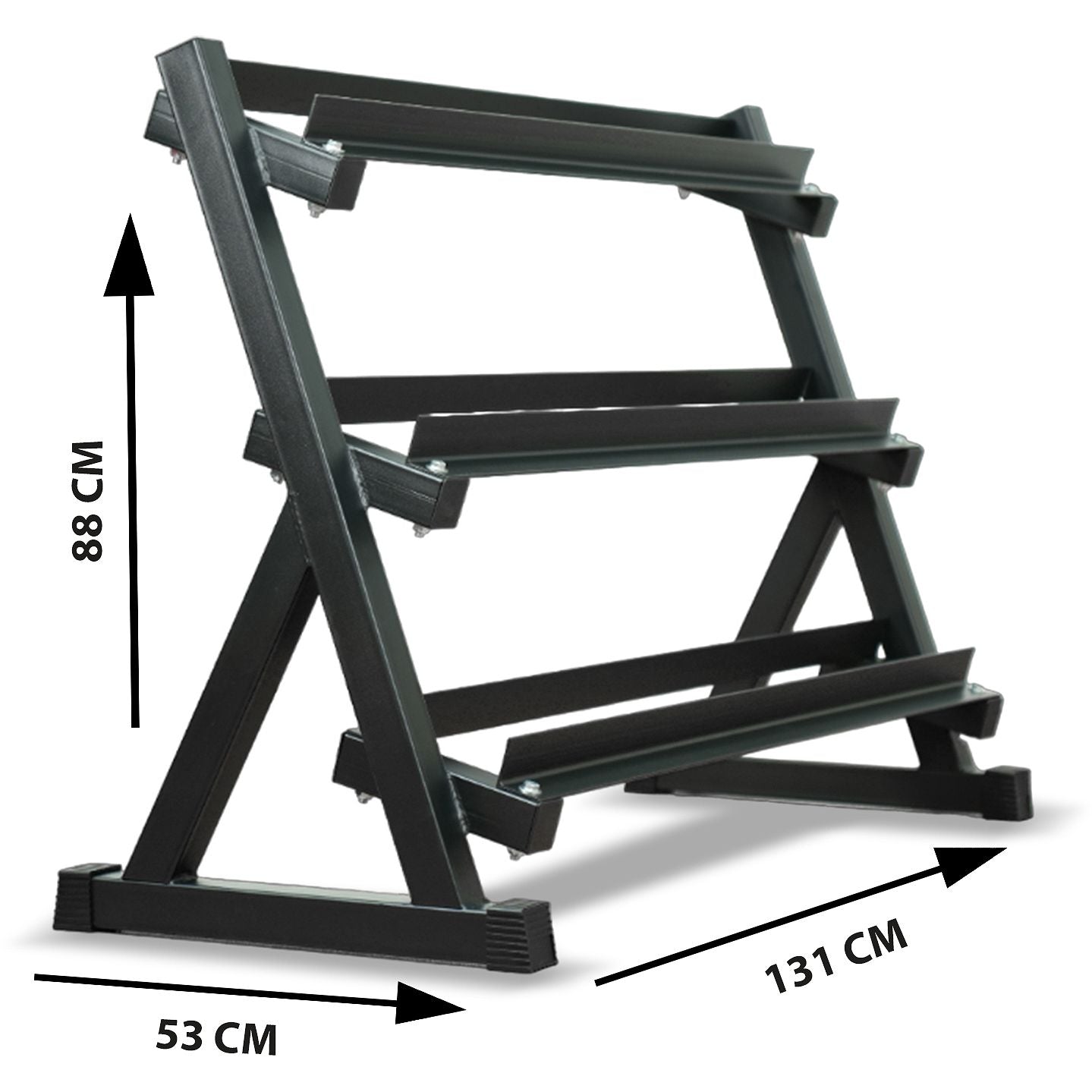 Axox Fitness Hex Rubber Coated Dumbbell Set with Rack -Pair | 2Kg - 20Kg