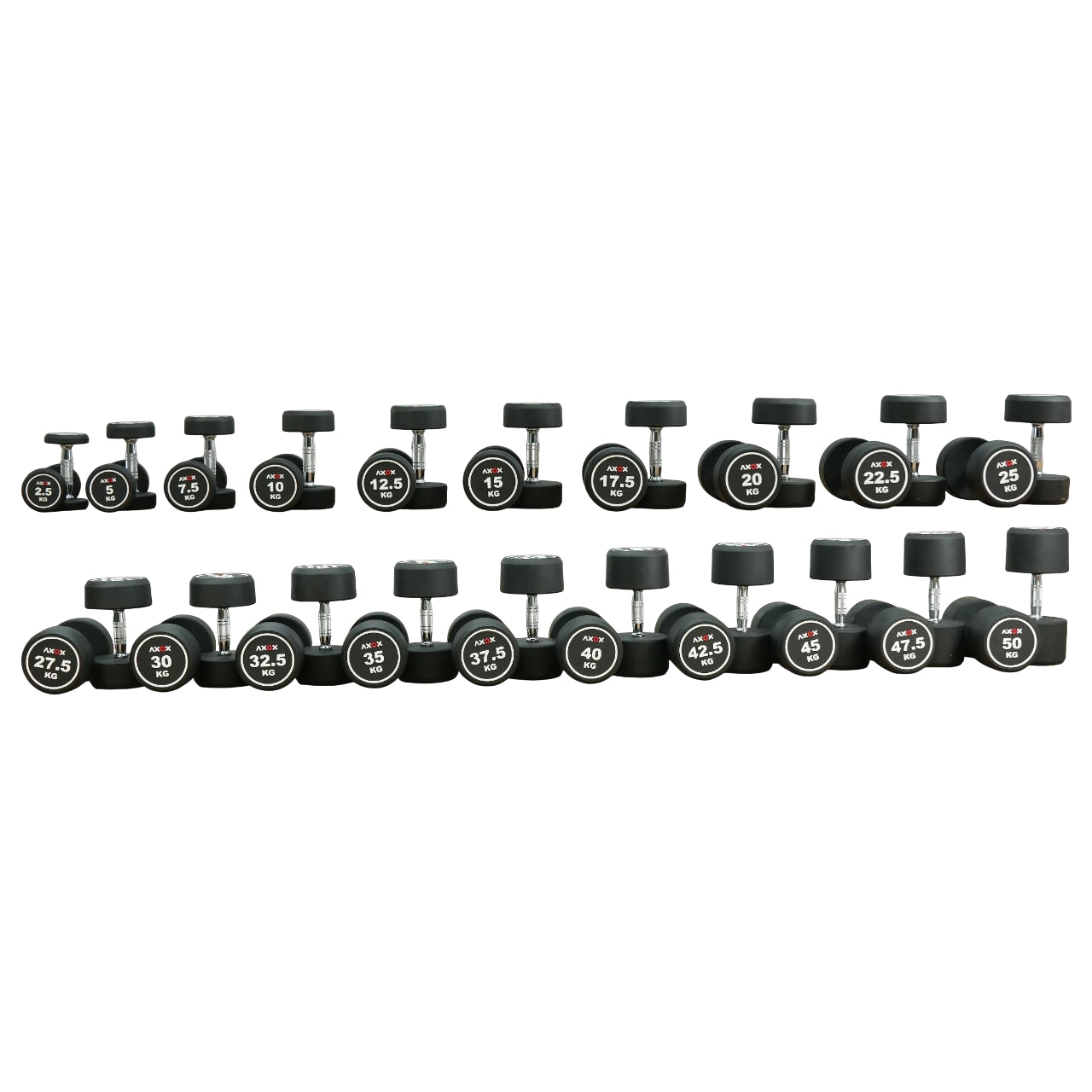 Axox Fitness Round Dumbbell Full Set | 2.5Kg - 50Kg