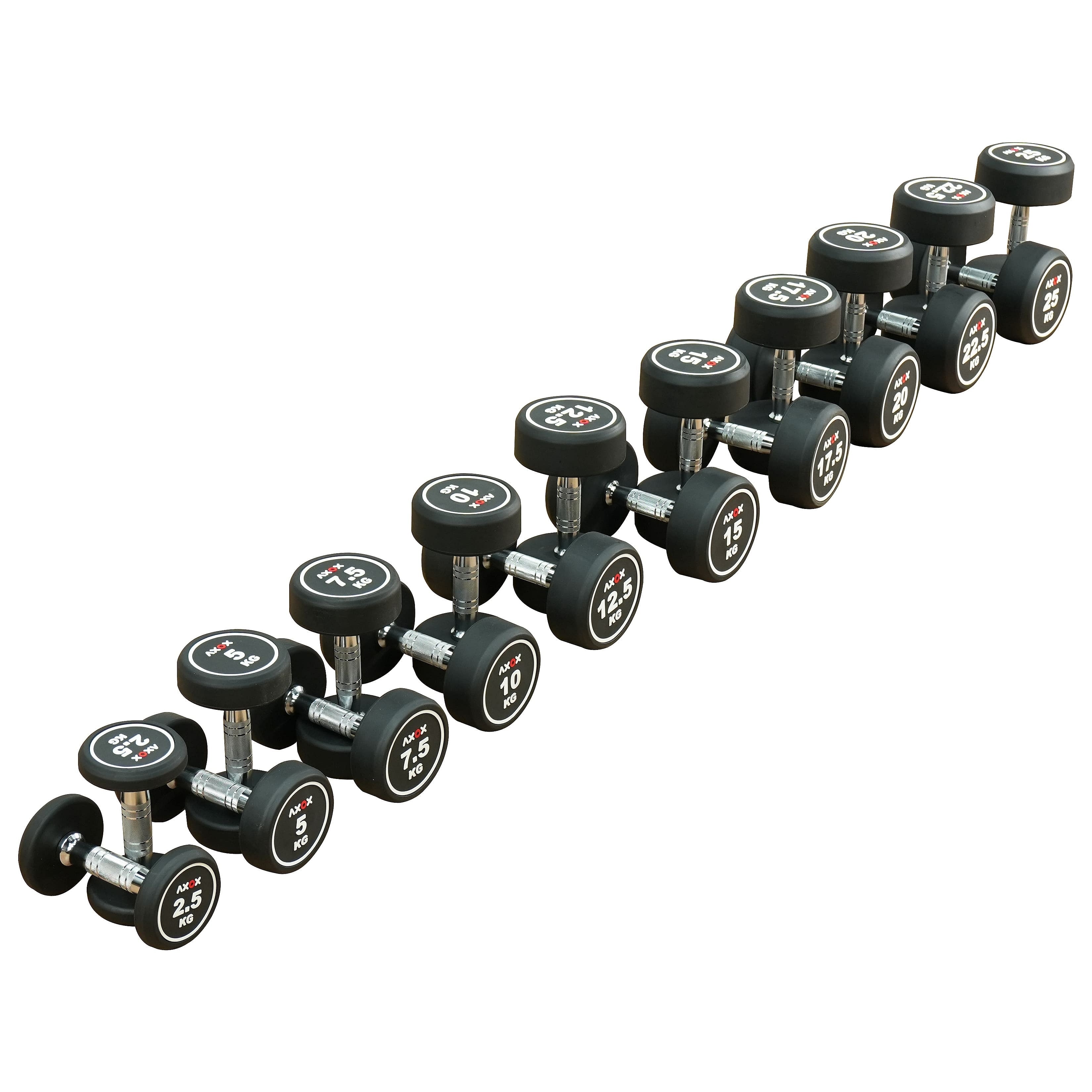 Axox Fitness Round Dumbbell Full Set | 2.5Kg - 50Kg