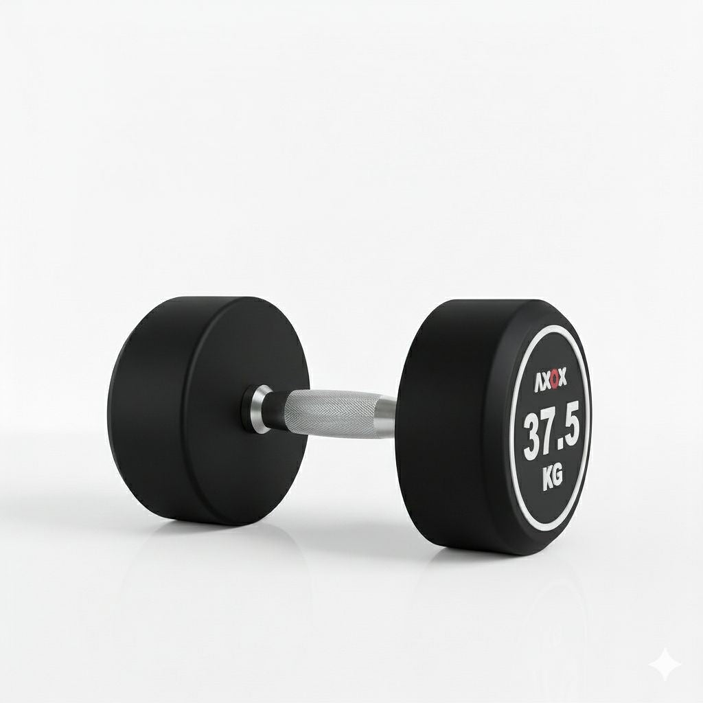 Axox Fitness Rubber Round Dumbbell - Pair | 37.5 Kg