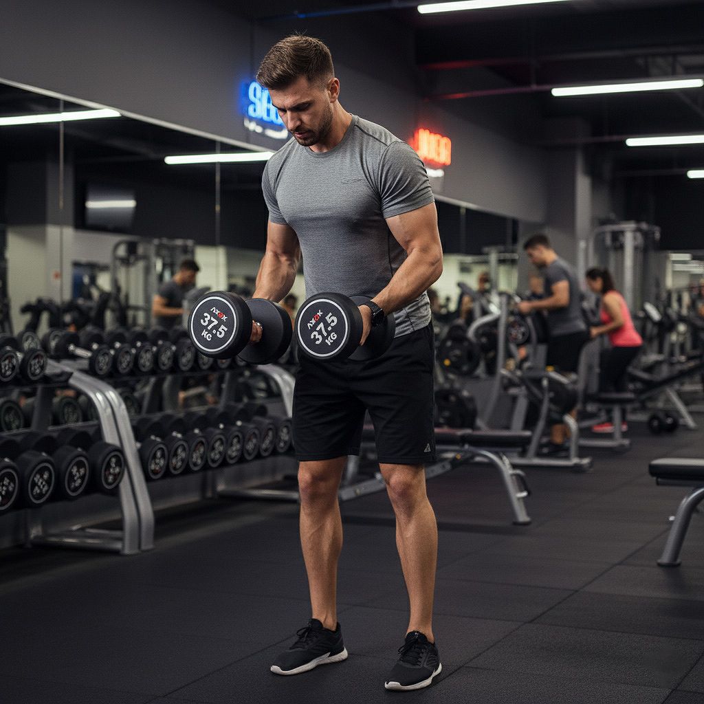 Axox Fitness Rubber Round Dumbbell - Pair | 37.5 Kg
