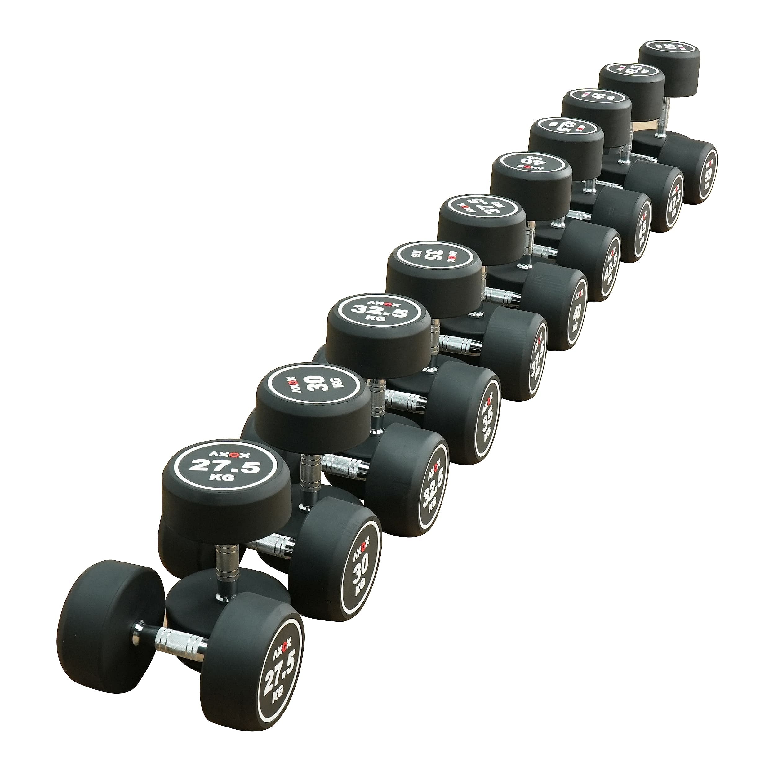 Axox Fitness Round Dumbbell Set - Pair | 27.5Kg-50Kg