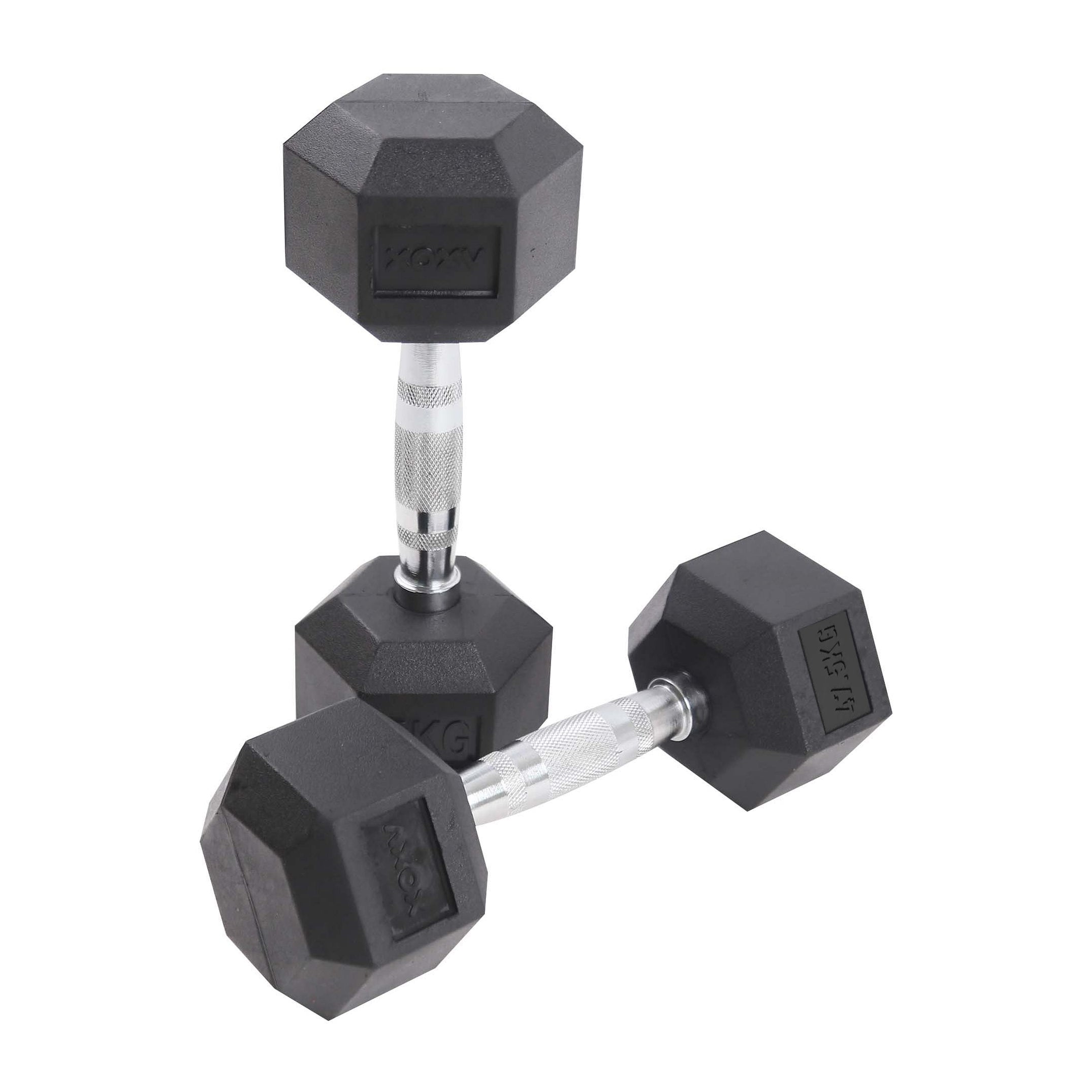 Axox Fitness Rubber Coated Hex Dumbbell Bundle -Pair | 2.5Kg - 25 Kg