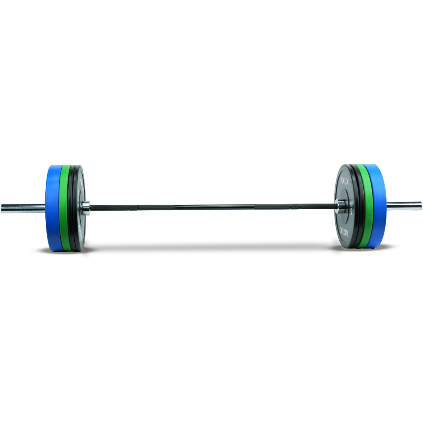 Axox Fitness Color Bumper Plates with Barbell Set | 100 Kg