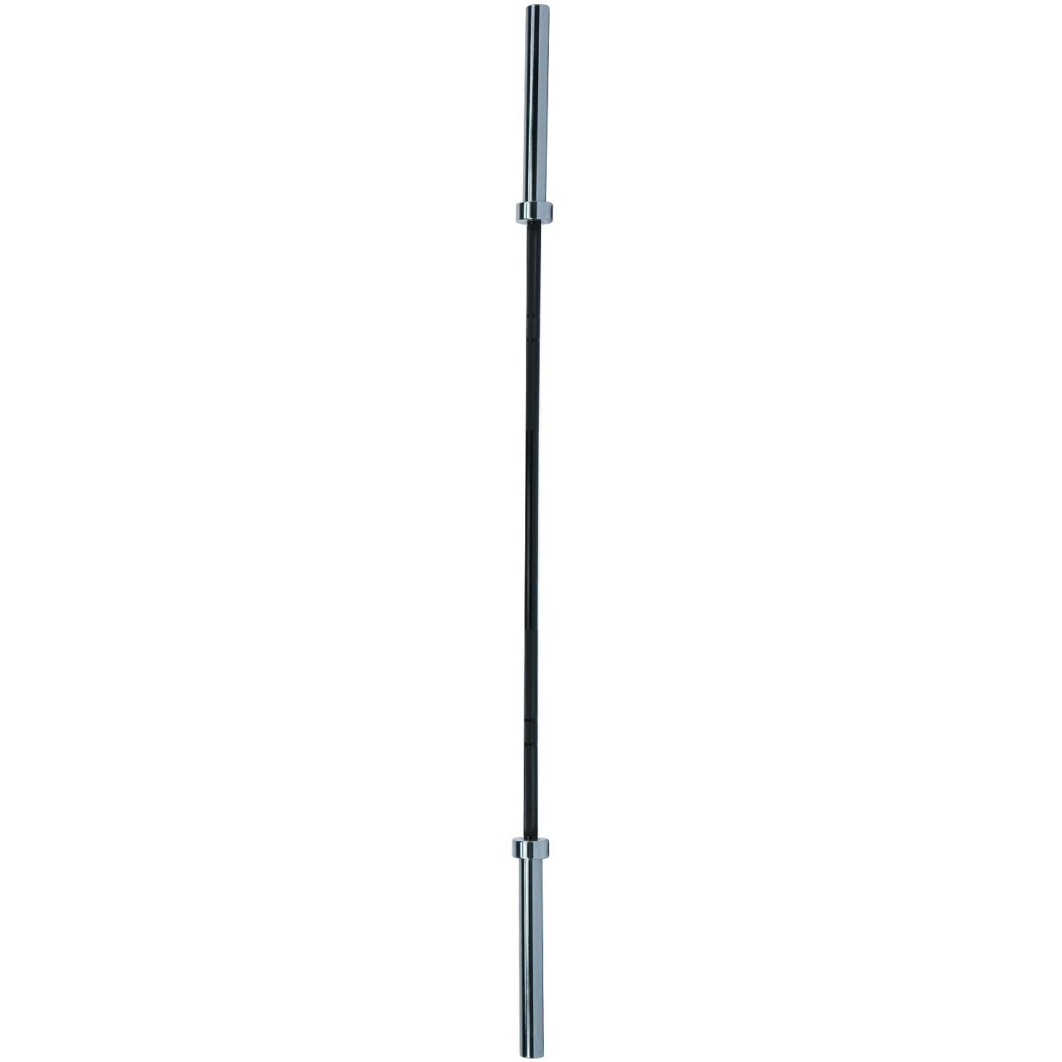 Axox Fitness Olympic Bar Black Grip With Silver Sleeves| 220cm