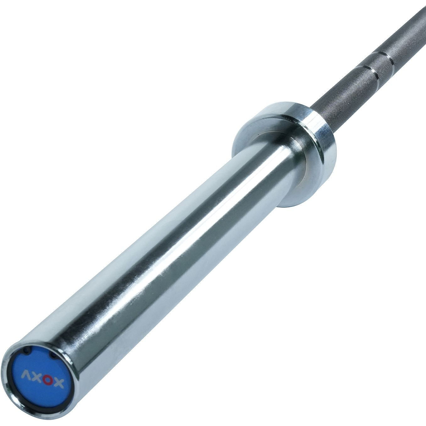 Axox Fitness Olympic Bar Black Grip With Silver Sleeves| 220cm