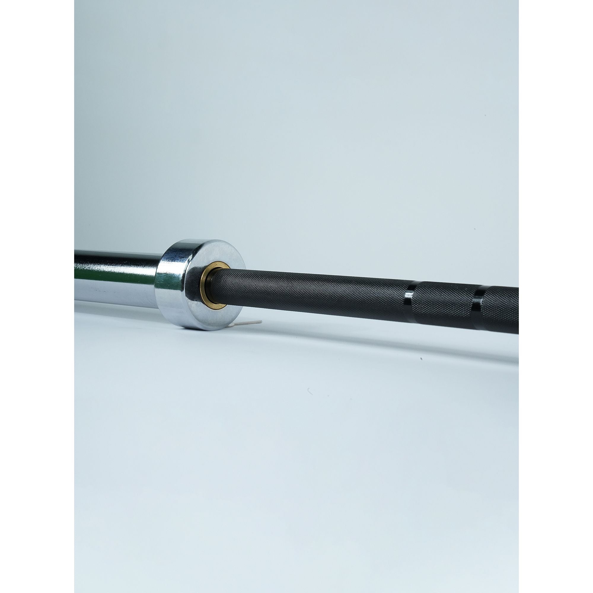 Axox Fitness Olympic Bar Black Grip With Silver Sleeves| 220cm