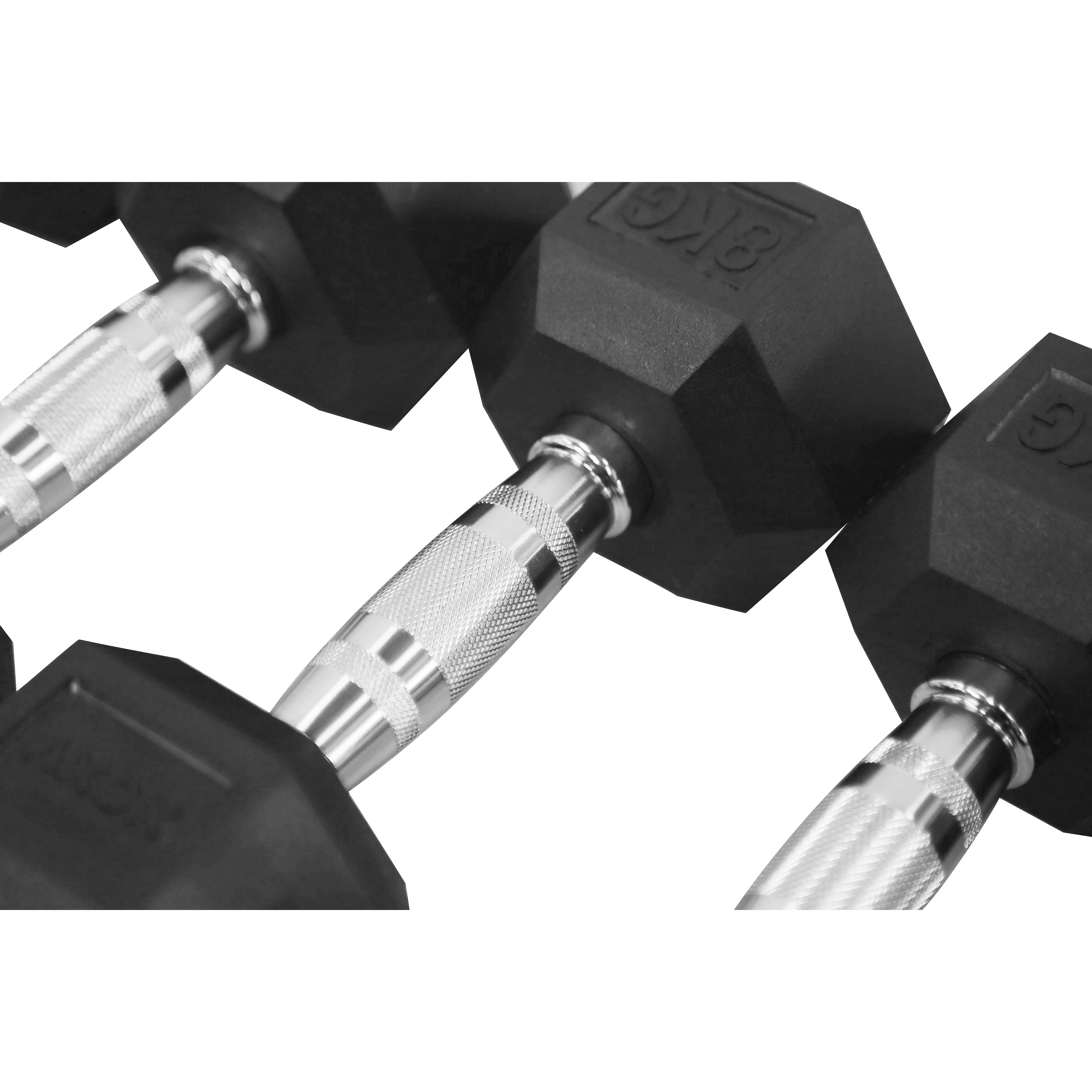 Axox Fitness Rubber Coated Hex Dumbbell Bundle -Pair | 2.5Kg - 25 Kg
