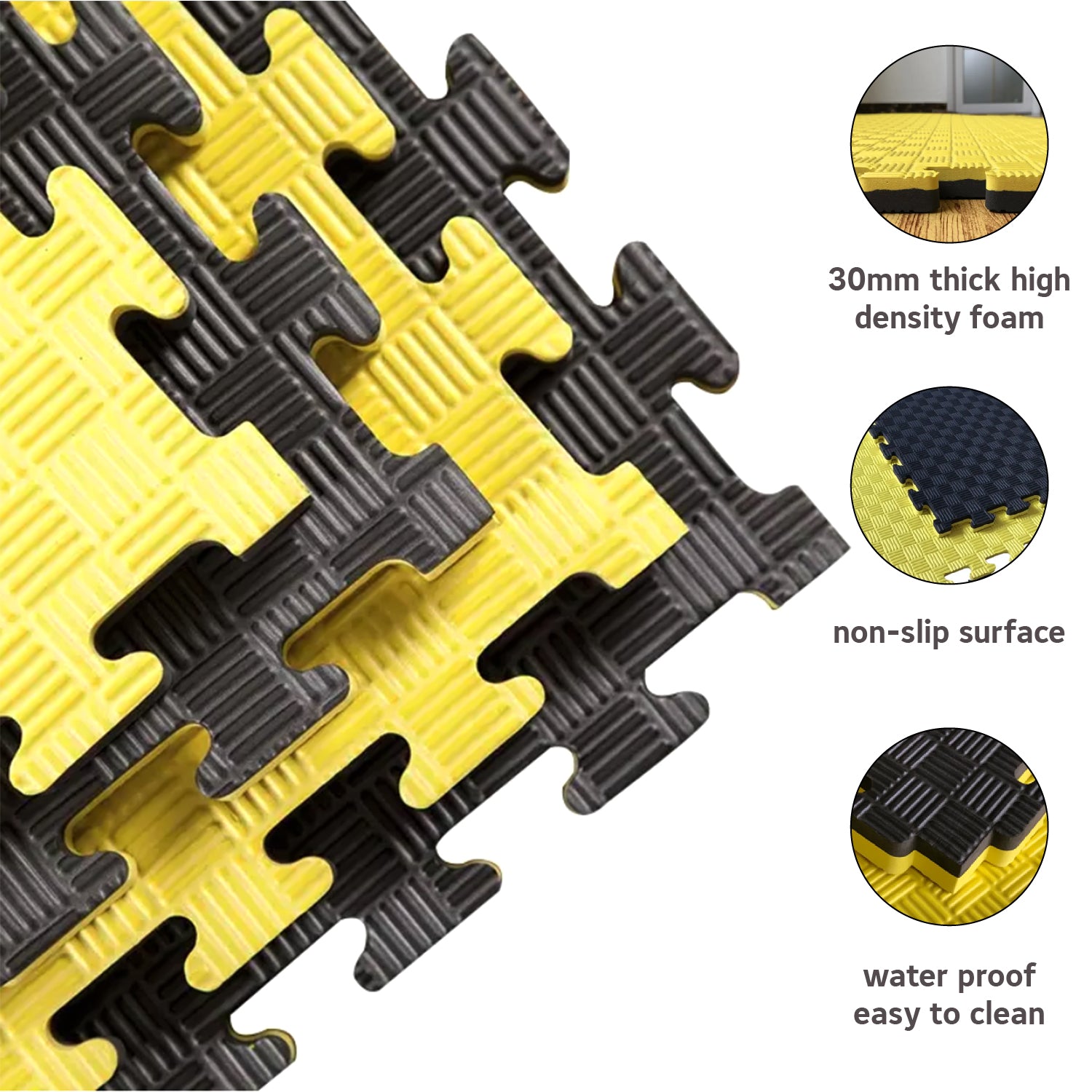 YALLA HomeGym Premium 30MM EVA Foam Interlocking Floor Mats