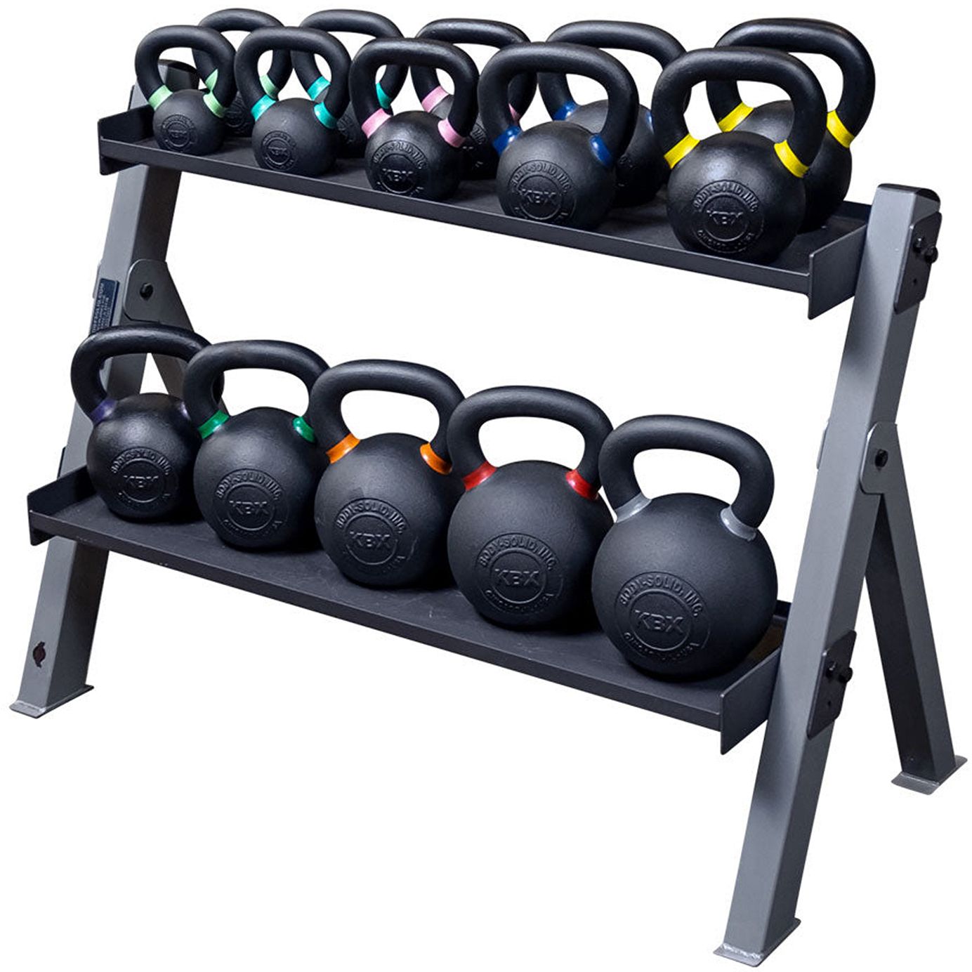 Body Solid Dual Dumbbell And Kettlebell Rack