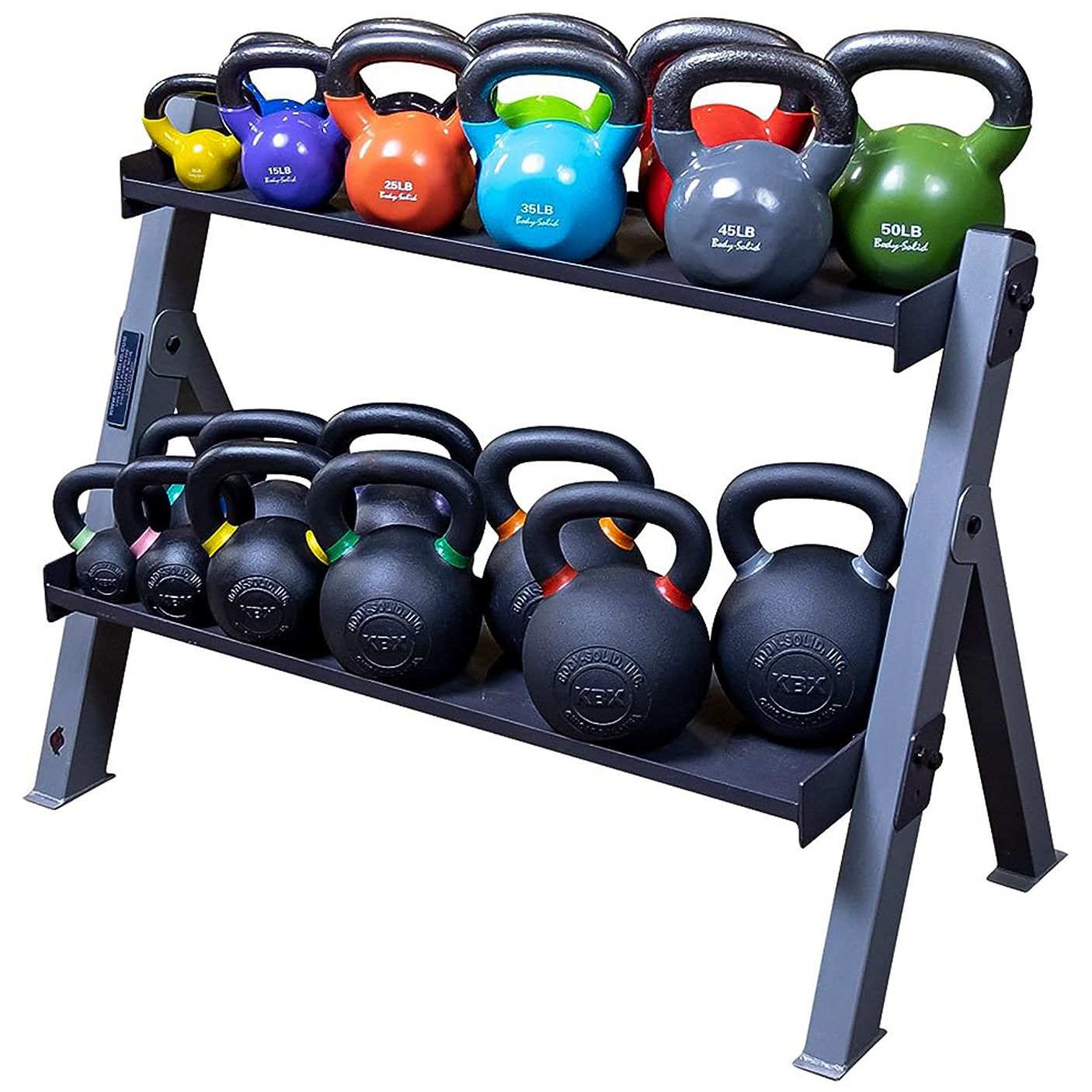 Body Solid Dual Dumbbell And Kettlebell Rack