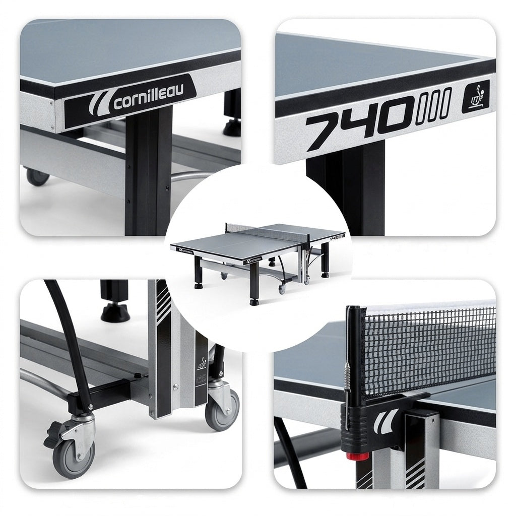 Cornilleau 740 ITTF Indoor Competition Table Tennis Table - Grey — view 4