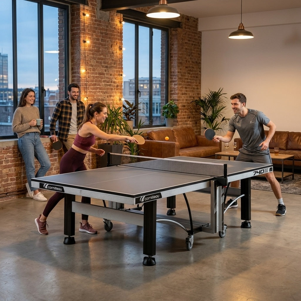 Cornilleau 740 ITTF Indoor Competition Table Tennis Table - Grey — view 6