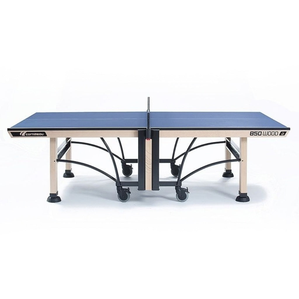 Cornilleau 850 Wood ITTF Competition Table Tennis Table | Professional 25mm Surface & Retractable Net - Blue — view 2