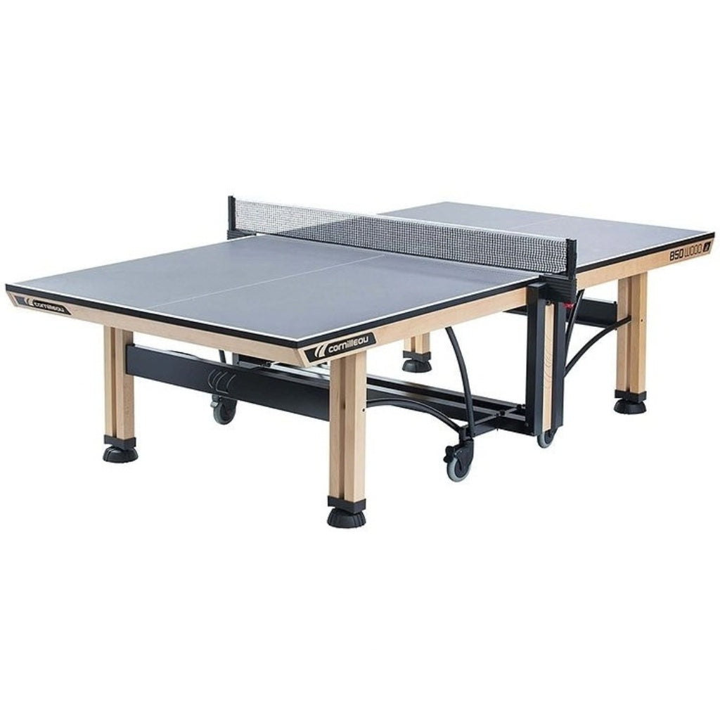 Cornilleau 850 Wood ITTF Competition Table Tennis Table | Professional 25mm Surface & Retractable Net - Grey