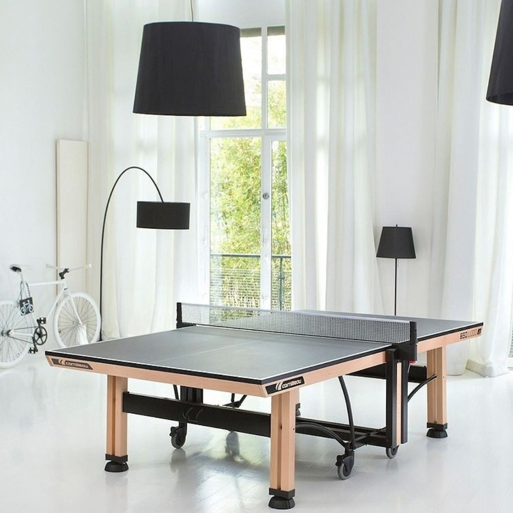 Cornilleau 850 Wood ITTF Competition Table Tennis Table | Professional 25mm Surface & Retractable Net - Grey — view 6