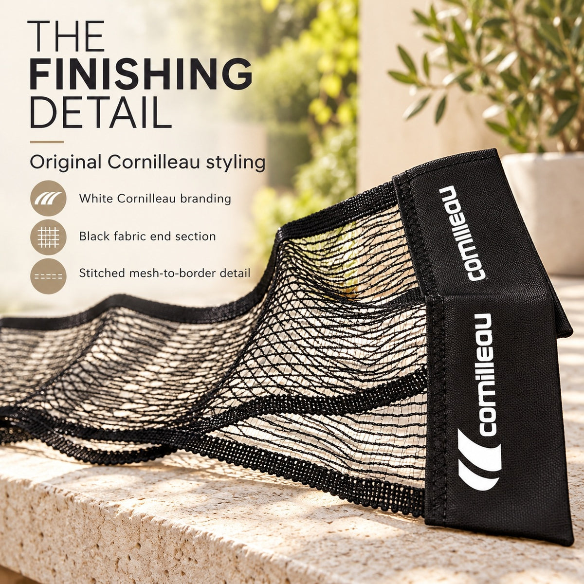 Cornilleau Hobby Replacement Table Tennis Net for 200X and 100X Tables - Black | 160cm — view 5