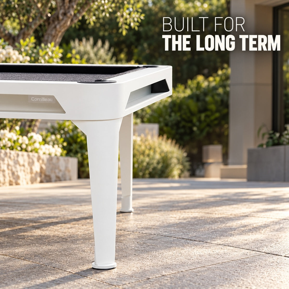 Cornilleau Hyphen Billiard Table - White Frame & Dark Heathered Grey Cloth | 7 FT — view 5