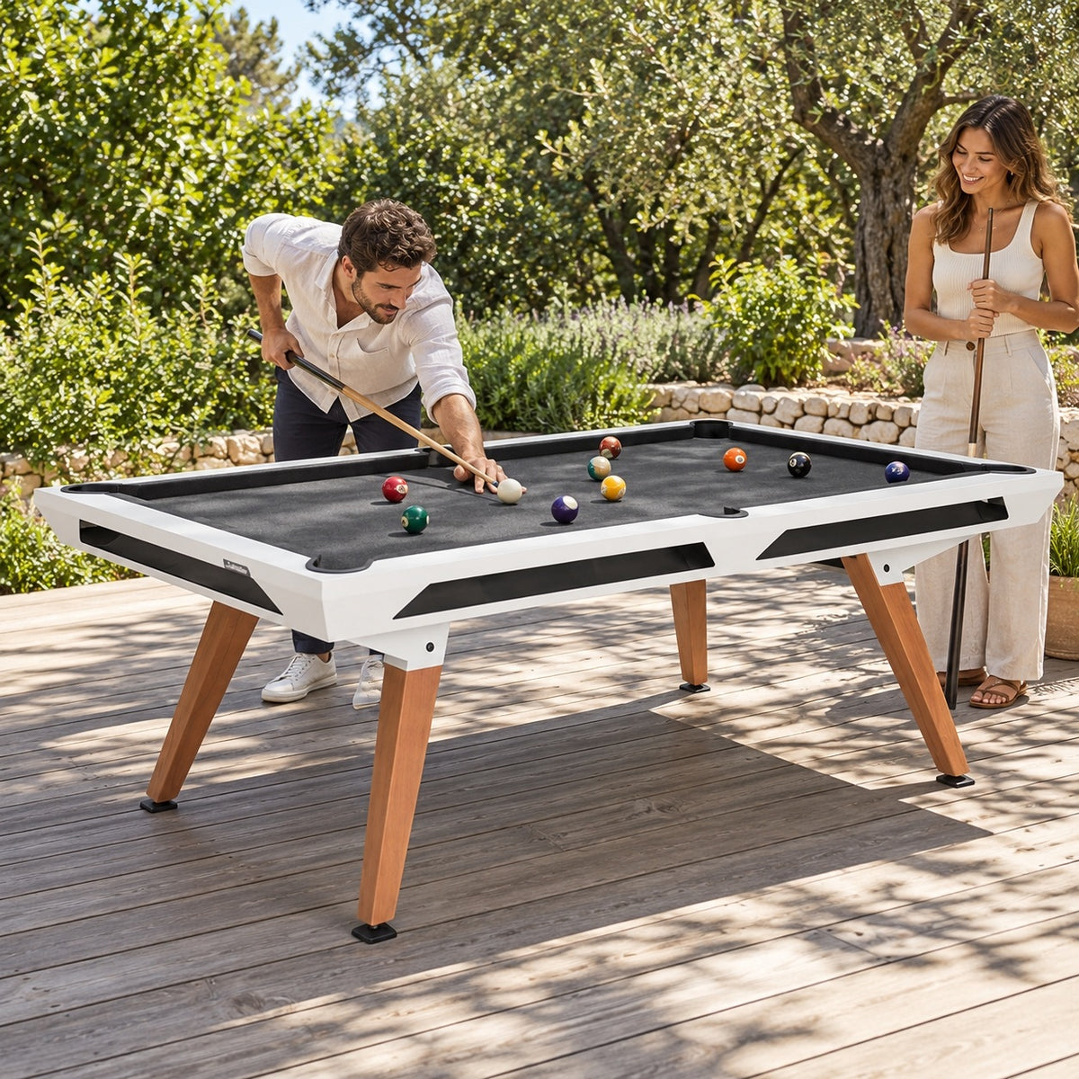 Cornilleau Origin Indoor & Outdoor Billiard Table - White | 19 mm Mineral Slate | 7 FT — view 6