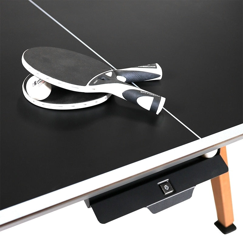 Cornilleau Origin Outdoor Convertible Ping Pong Table | Black Panel with white lines — view 5
