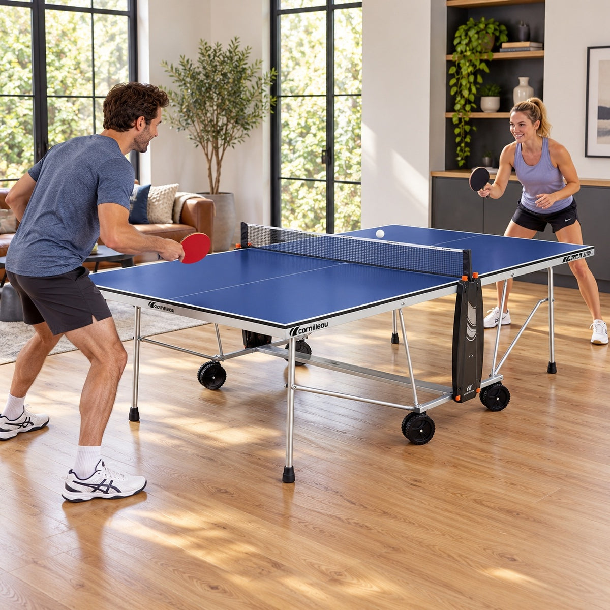 Cornilleau Sport 100 Indoor Table Tennis Table | Blue — view 7