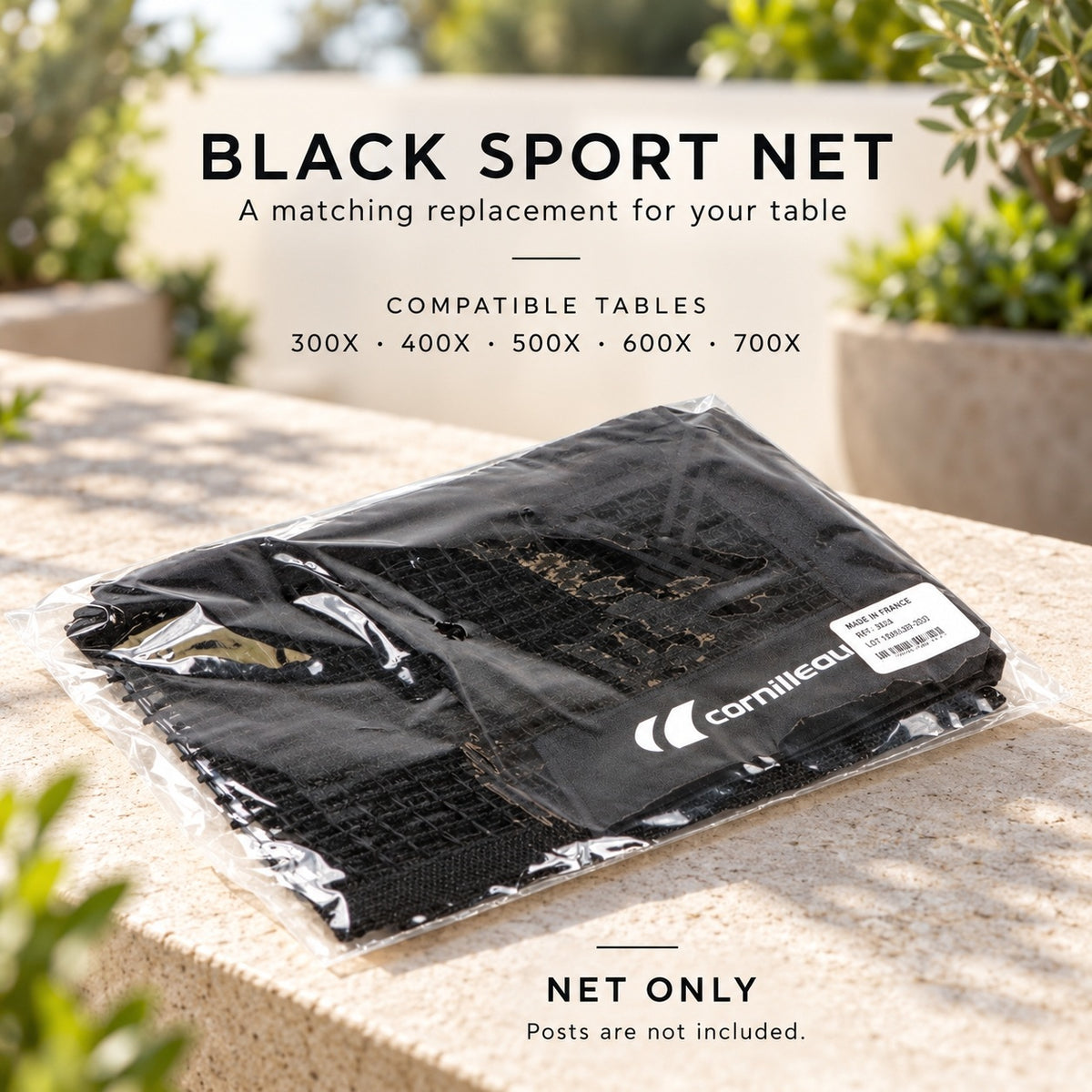 Cornilleau Sport Replacement Table Tennis Net - Black | Pin-Fit | 180 cm — view 3