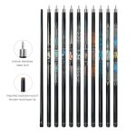 YALLA HomeGym 58” 2-Piece Carbon Fiber Pool Cue Stick, 19oz, 13mm Tip, Uni Lock Joint