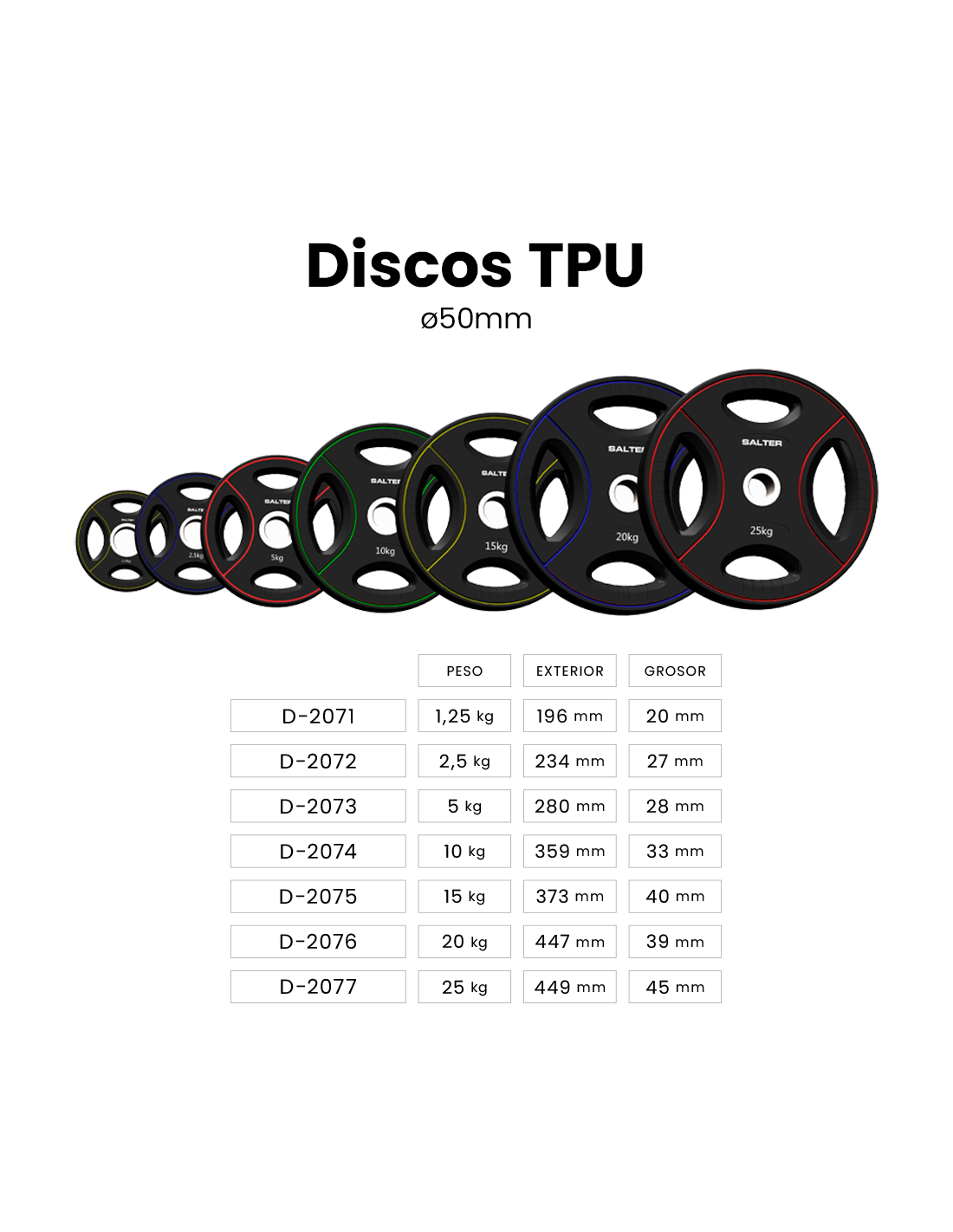 D-2074 PLATE TPU 10 KG 50 MM.