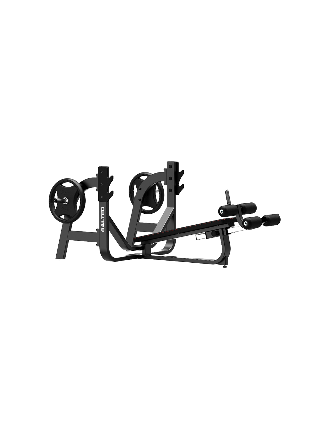 F-1077/50 DECLINE BENCH WITH PLATE RACK