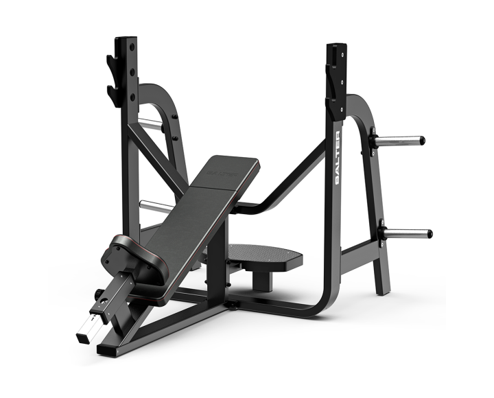 F-1085/50 INCLINED BENCH PRESS WITH PLATE RACK