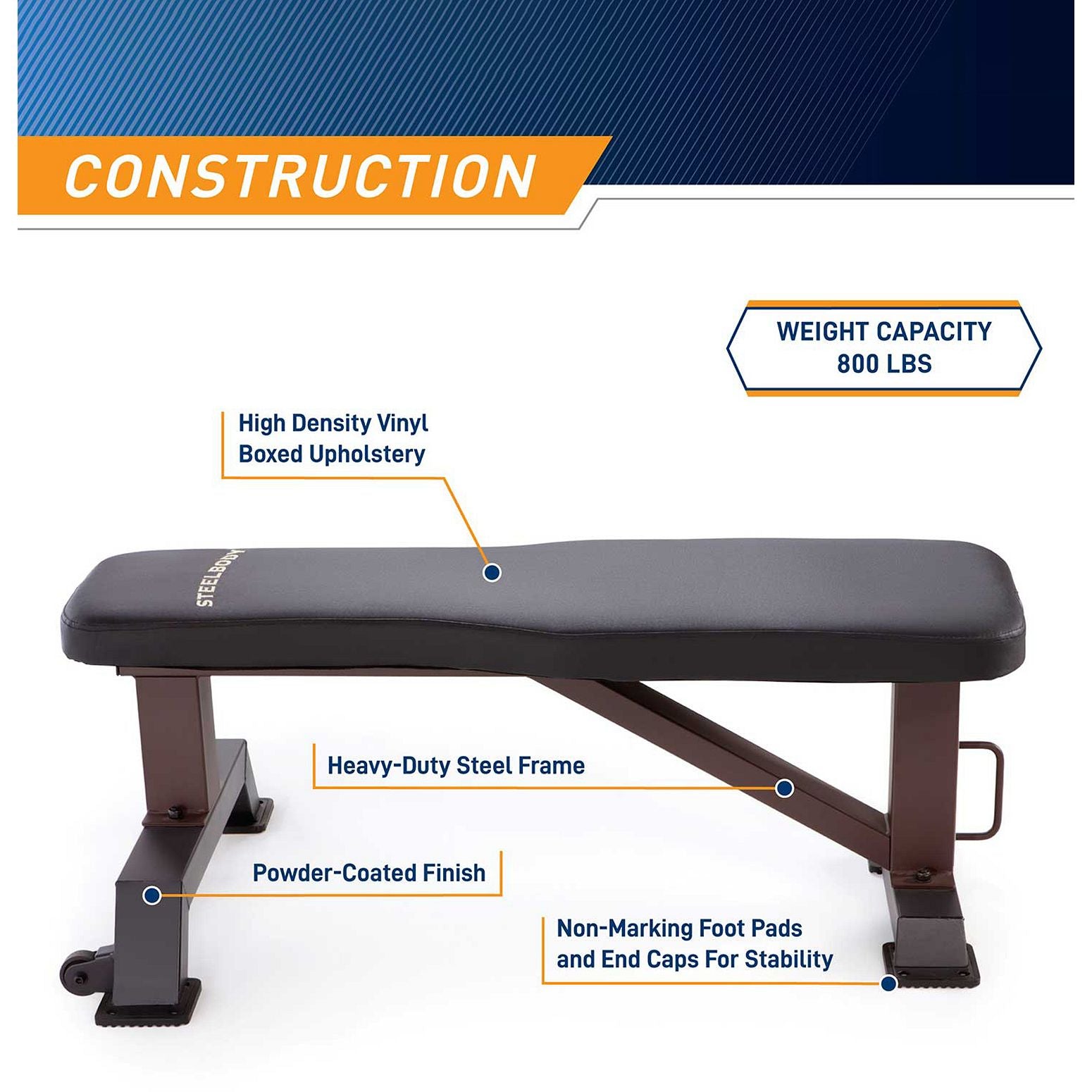 مقعد مسطح من الفولاذ من مارسي