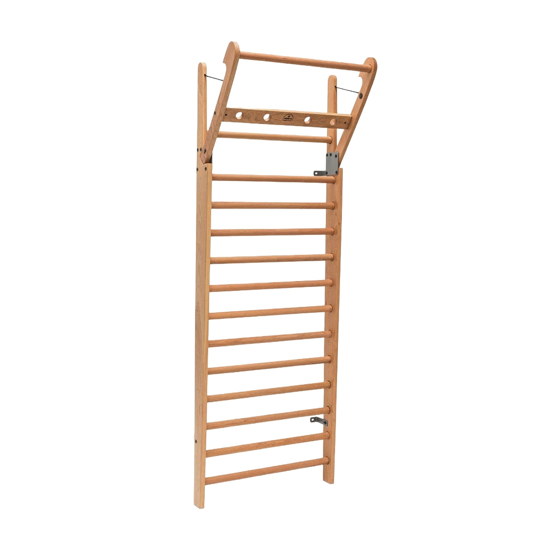 NOHrD Cherry Solid Wood WallBars - Premium Cherry Wood Swedish Fitness Ladder - 10 Bars