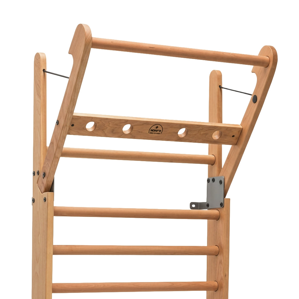 NOHrD Cherry Solid Wood WallBars - Premium Cherry Wood Swedish Fitness Ladder - 10 Bars — view 2