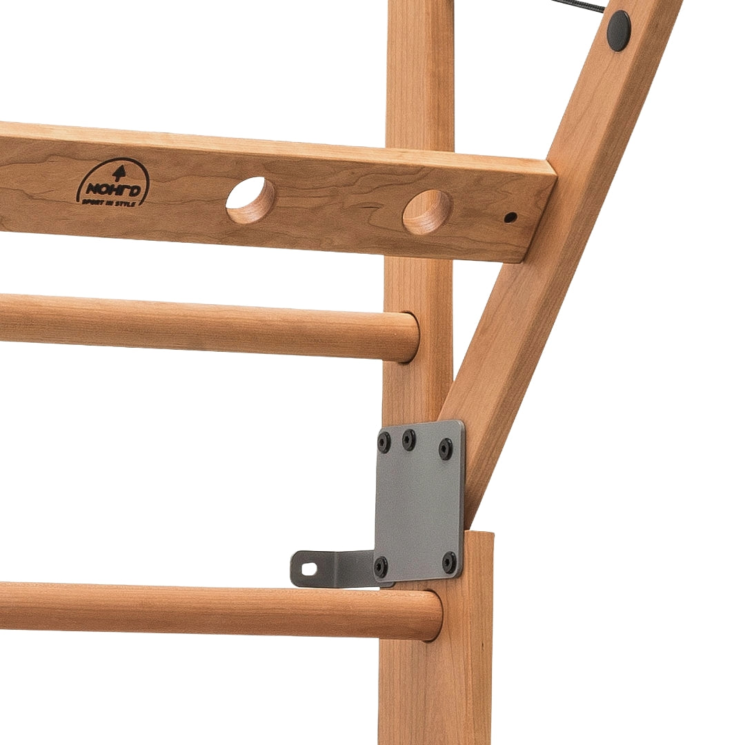 NOHrD Cherry Solid Wood WallBars - Premium Cherry Wood Swedish Fitness Ladder - 10 Bars — view 5