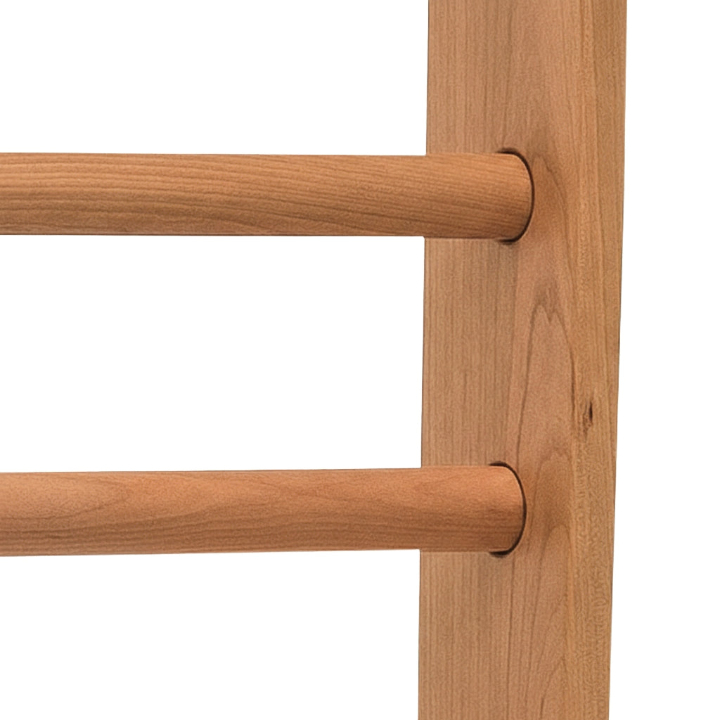 NOHrD Cherry Solid Wood WallBars - Premium Cherry Wood Swedish Fitness Ladder - 10 Bars — view 6