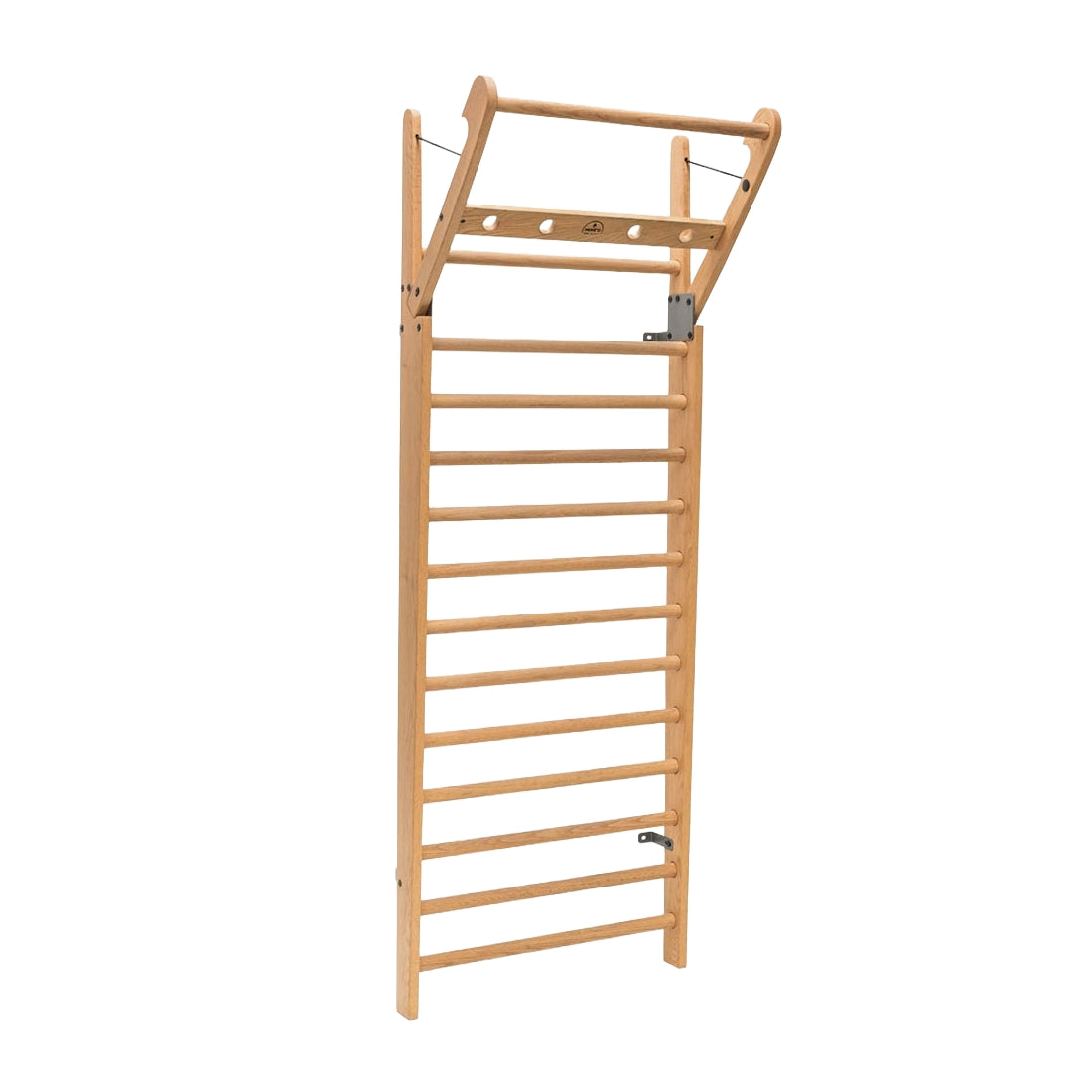 NOHrD Oak WallBars - Premium Solid Oak Swedish Fitness Ladder - 10 Bars