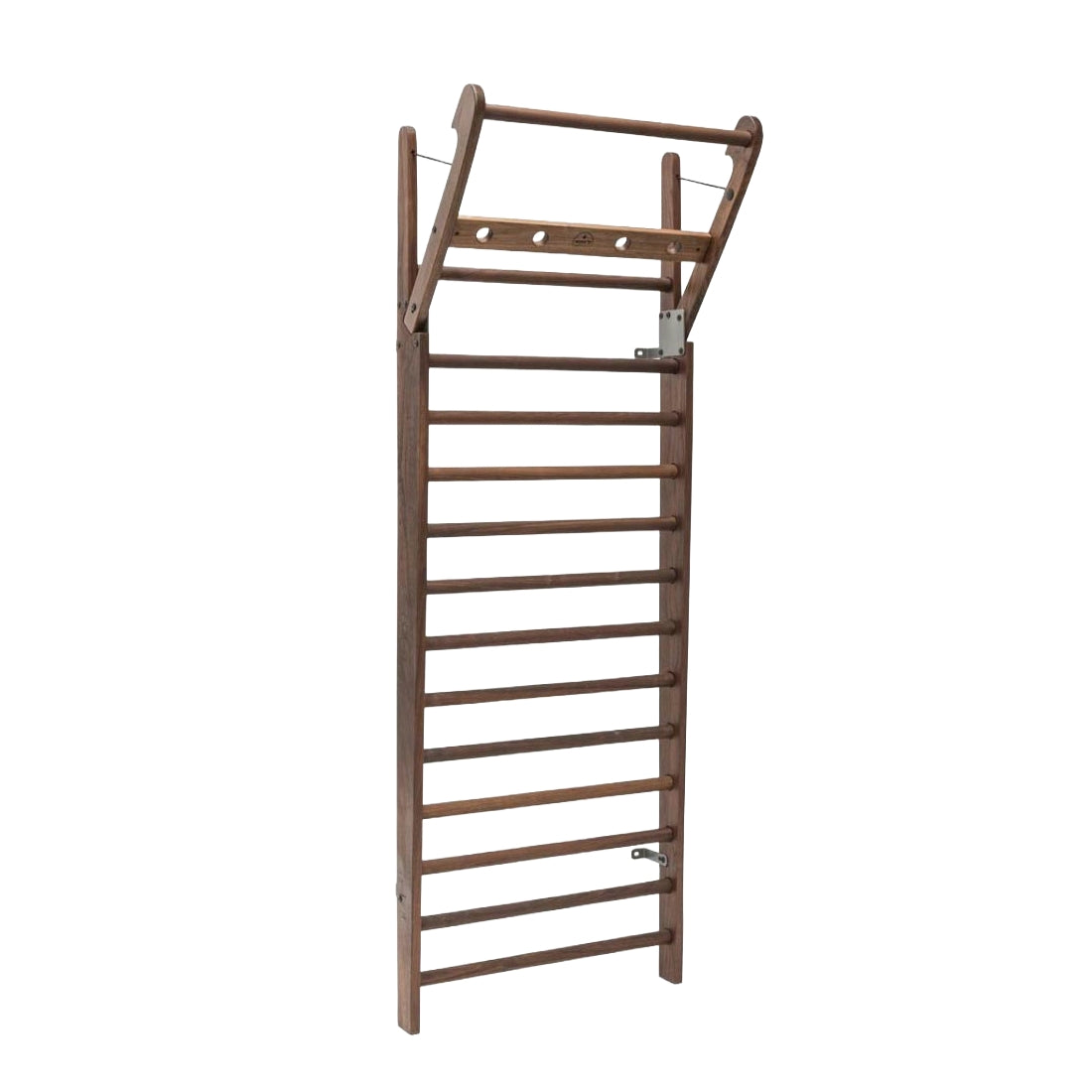 NOHrD Walnut Solid Wood WallBars - Premium Walnut Swedish Fitness Ladder - 10 Bars