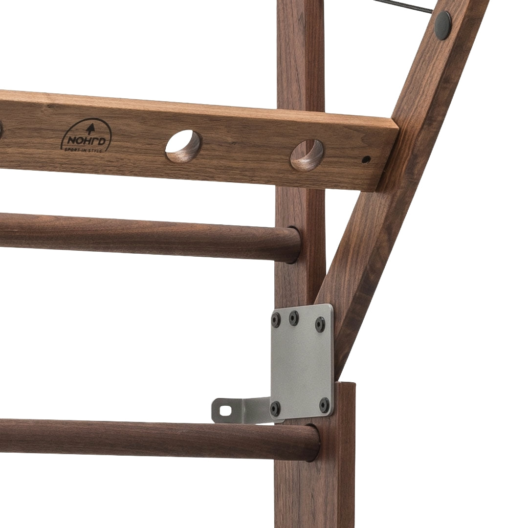 NOHrD Walnut Solid Wood WallBars - Premium Walnut Swedish Fitness Ladder - 10 Bars — view 5