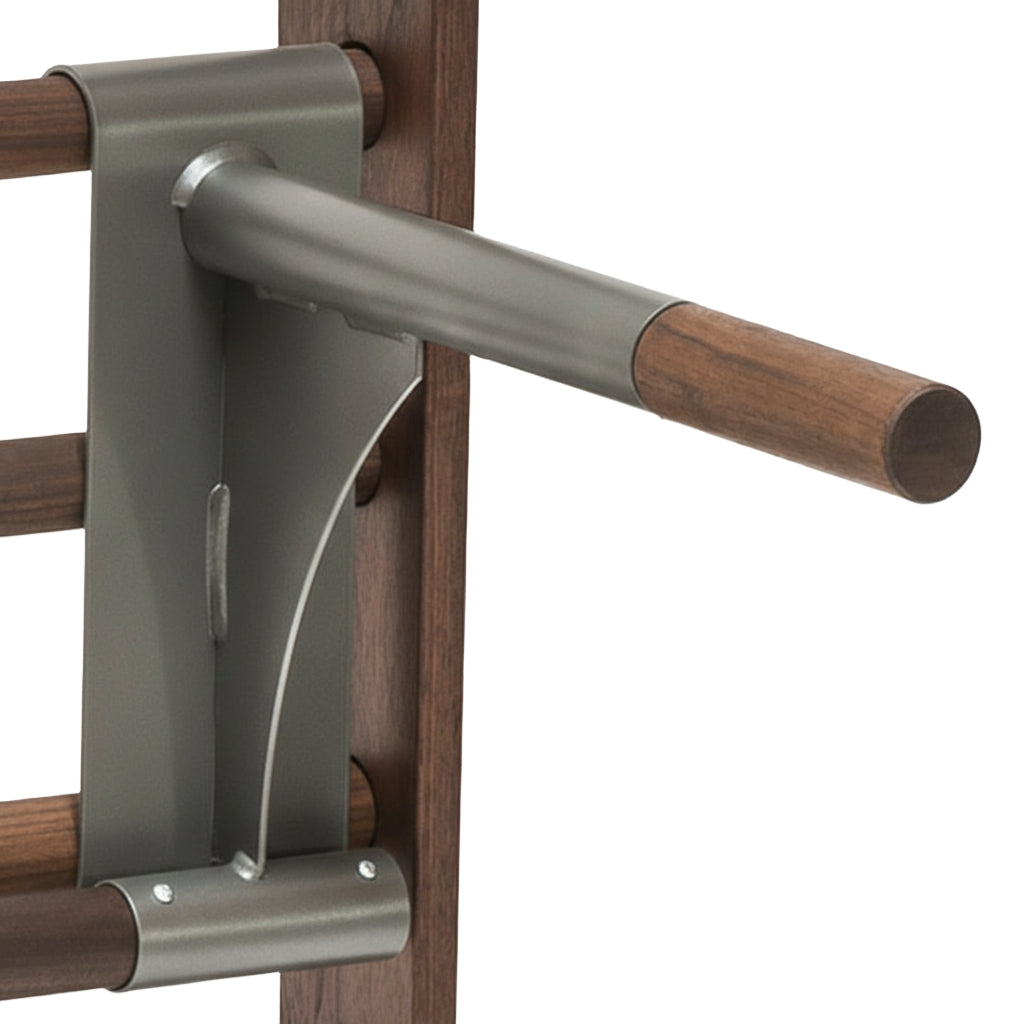 NOHrD Walnut Solid Wood WallBars - Premium Walnut Swedish Fitness Ladder - 10 Bars — view 7