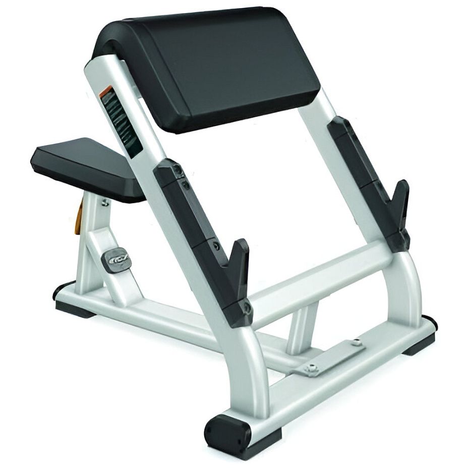 Precor DBR0202 Discovery Series Preacher Curl Bench - Gloss Metallic Silver