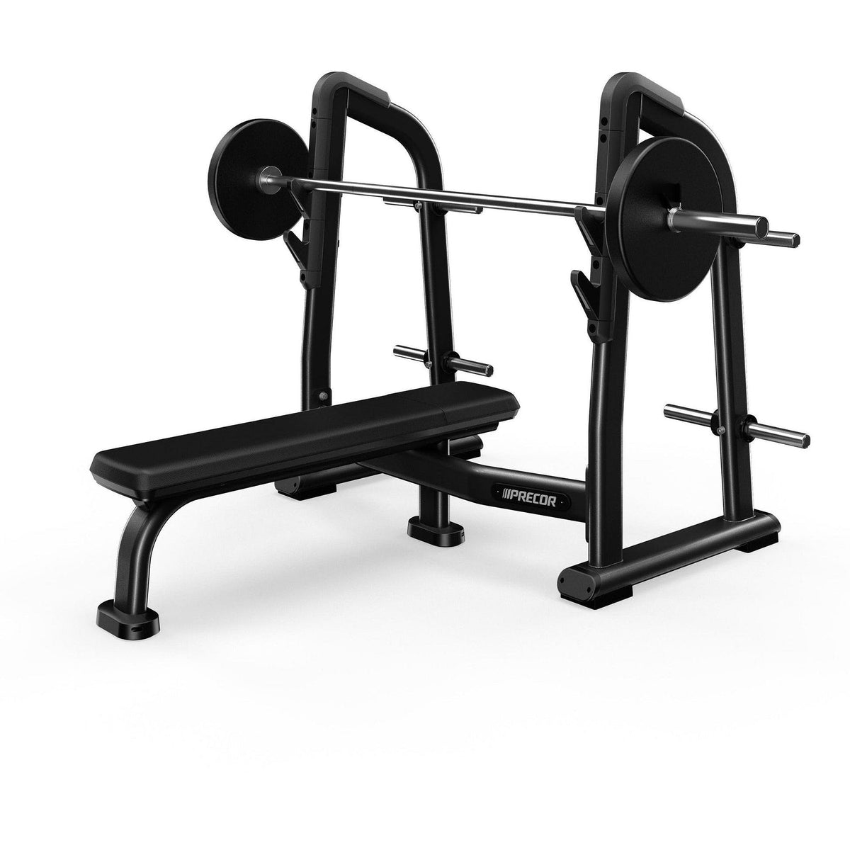 Precor DBR0408 Discovery Series Olympic Flat Bench - Black Pearl