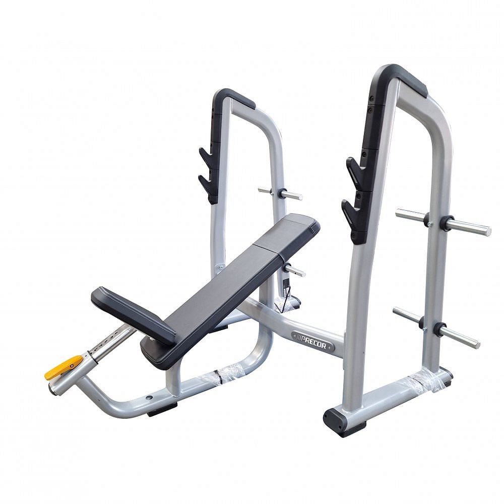 Precor DBR0410 Discovery Series Olympic Incline Bench - Gloss Metallic Silver