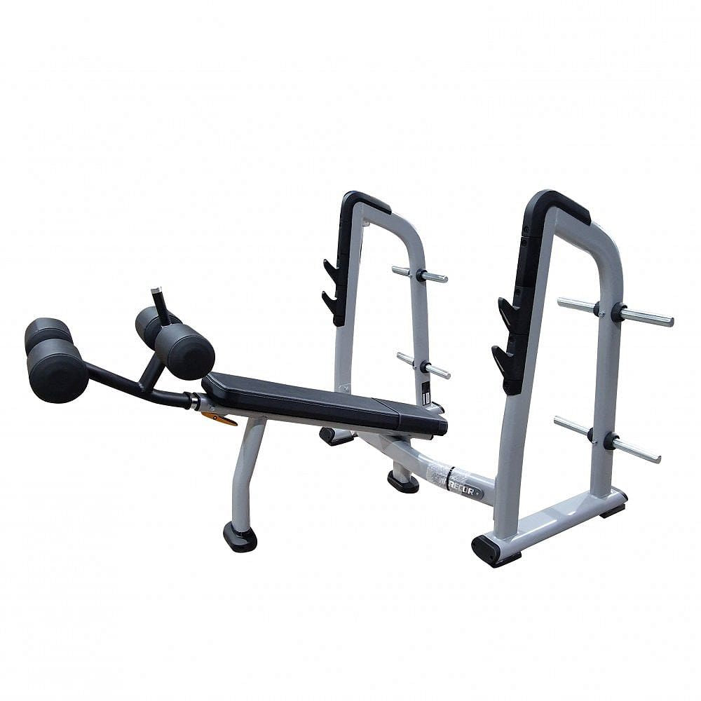 Precor DBR0411 Discovery Series Olympic Decline Bench - Gloss Metallic Silver