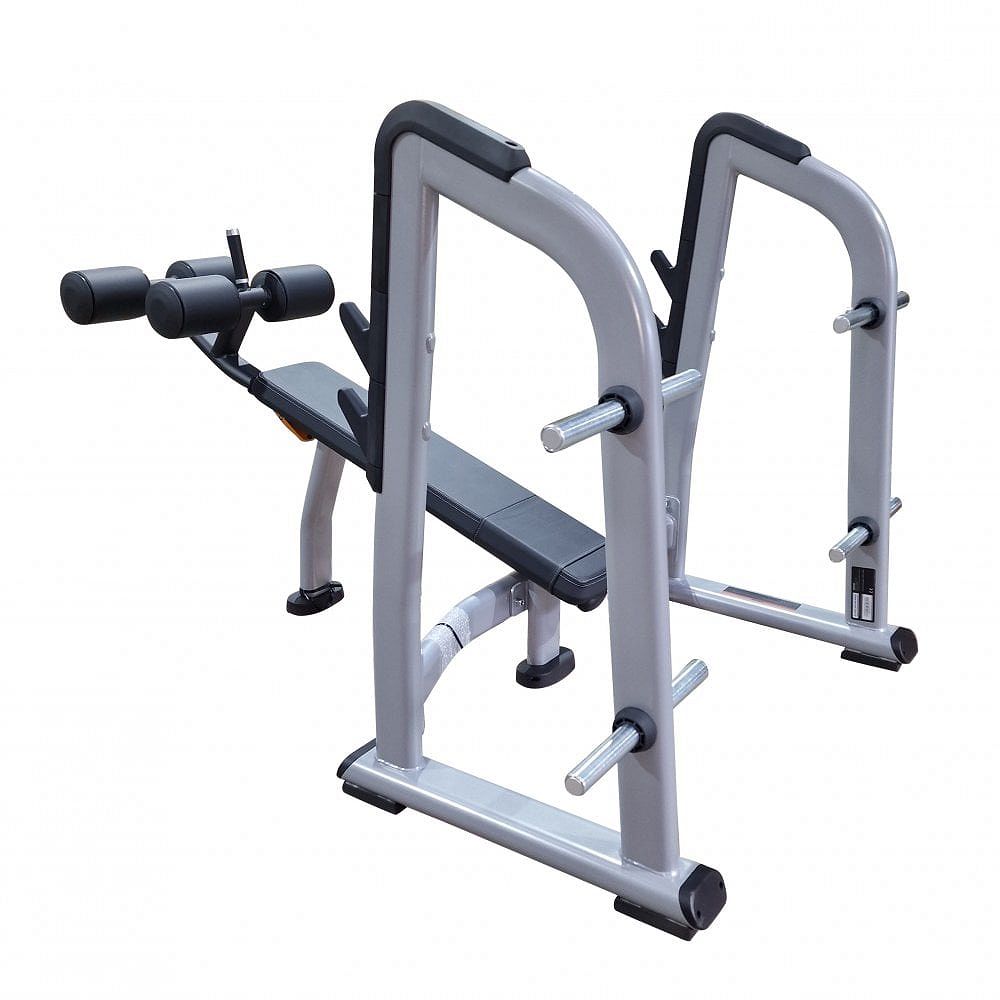 Precor DBR0411 Discovery Series Olympic Decline Bench - Gloss Metallic Silver — view 2