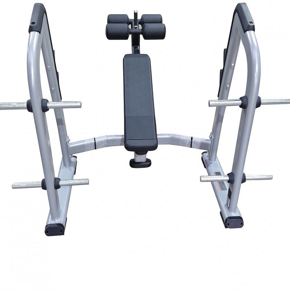 Precor DBR0411 Discovery Series Olympic Decline Bench - Gloss Metallic Silver — view 3