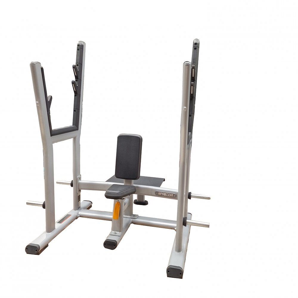 Precor DBR0507 Discovery Series Olympic Shoulder Press Bench - Gloss Metallic Silver — view 2