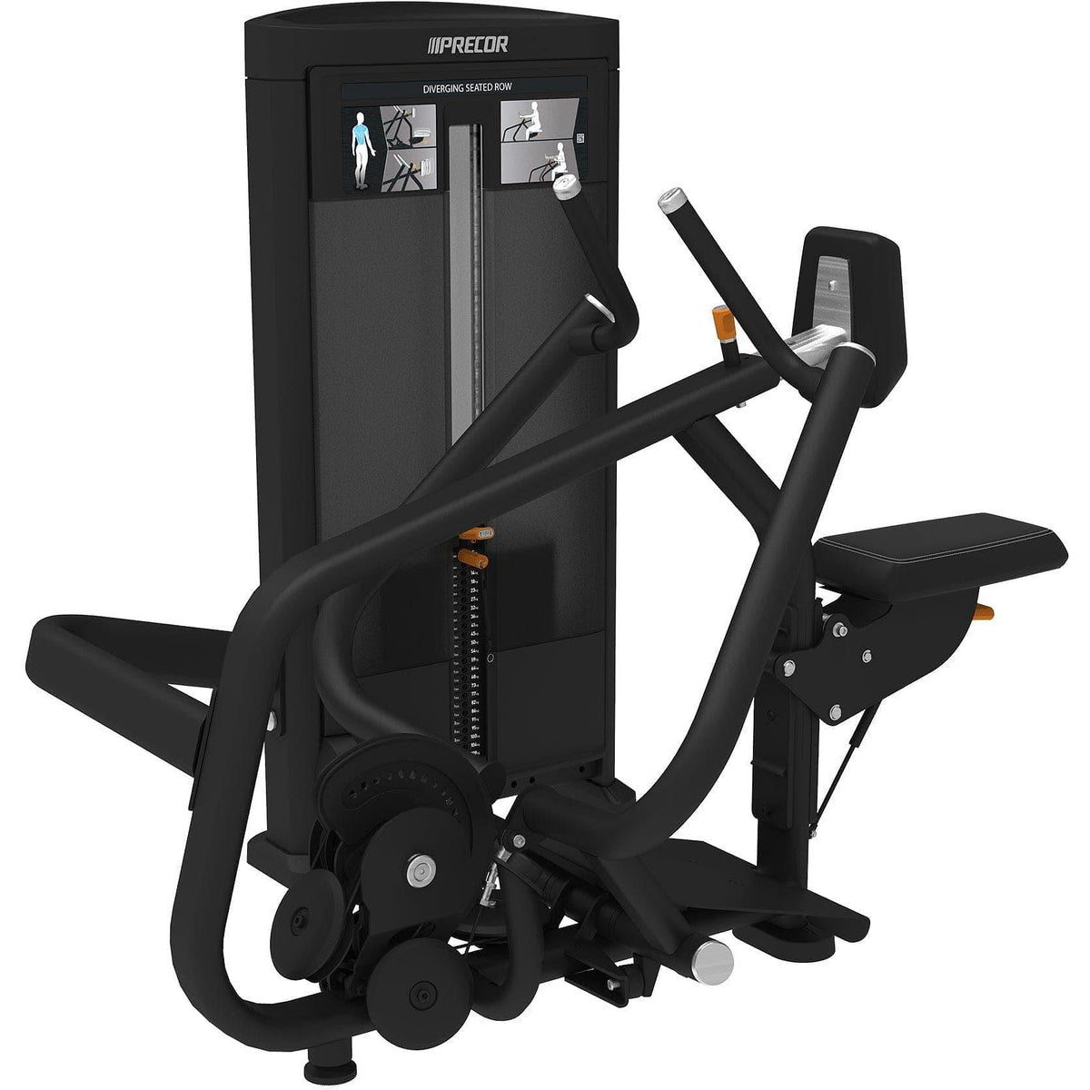 Precor RSL0310 Resolute Series Diverging Seated Row - Black