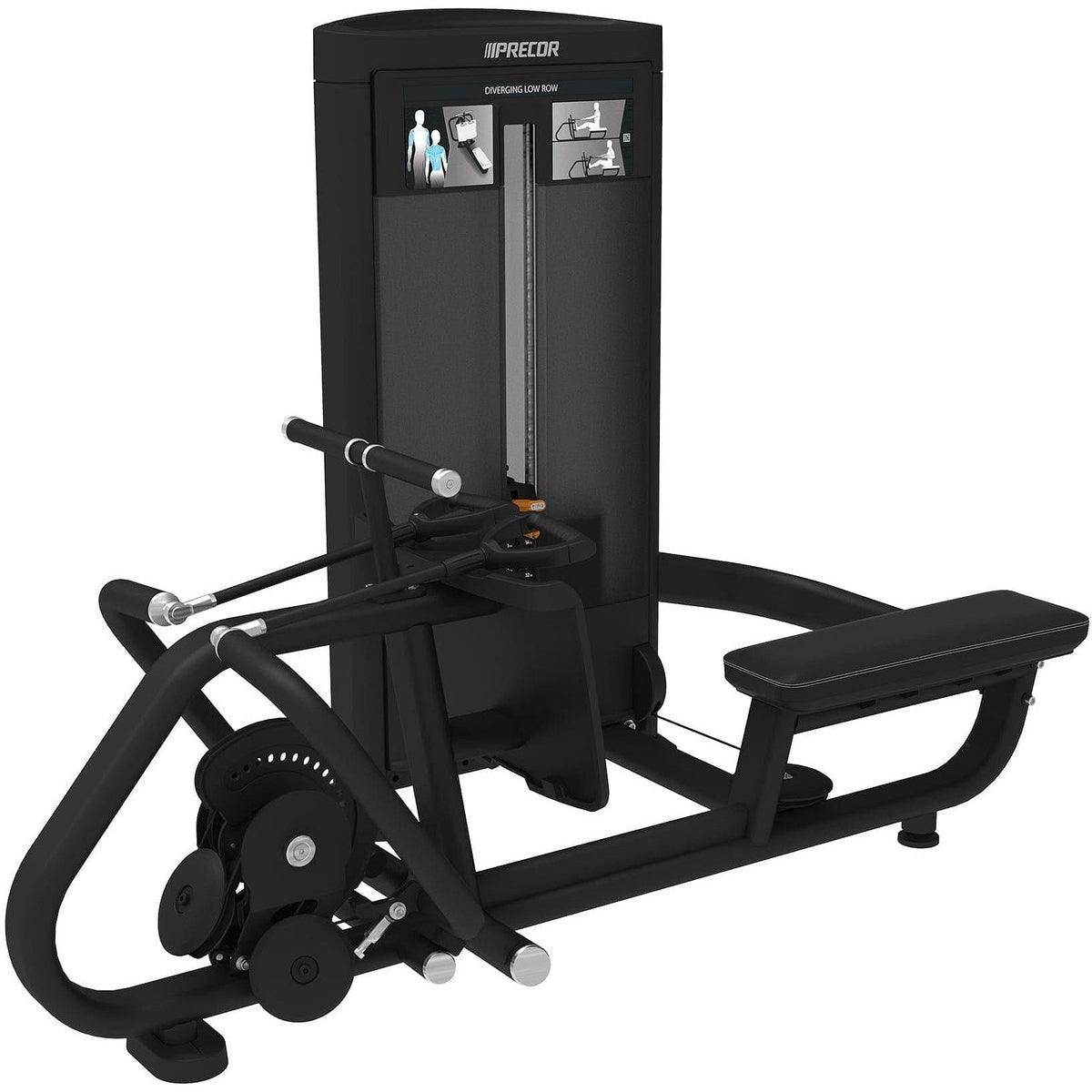 Precor RSL0324 Resolute Series Diverging Low Row - Black